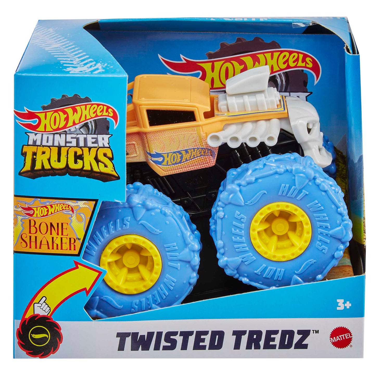 Hot Wheels? 1:43 Monster Trucks Rev Tredz? Trucks - Bone Shaker