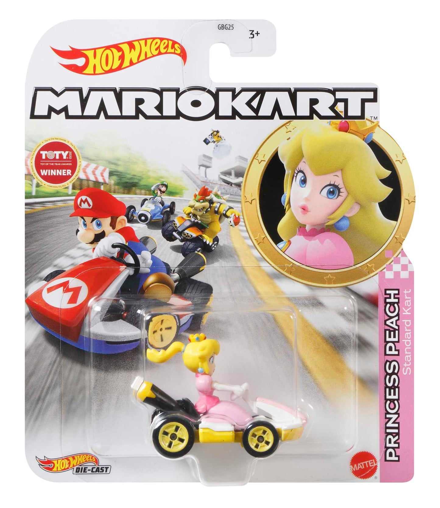Hot Wheels Mario Kart Veh¨ªculo de Juguete Princesa Peach Est¨¢ndar Kart