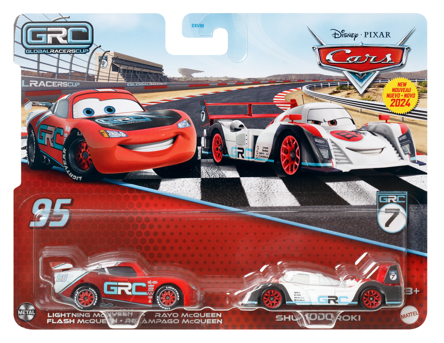Cars de Disney y Pixar Diecast Veh¨ªculo de Juguete Paquete de 2 Shu Todoroki GRC & Rayo Mcqueen GRC