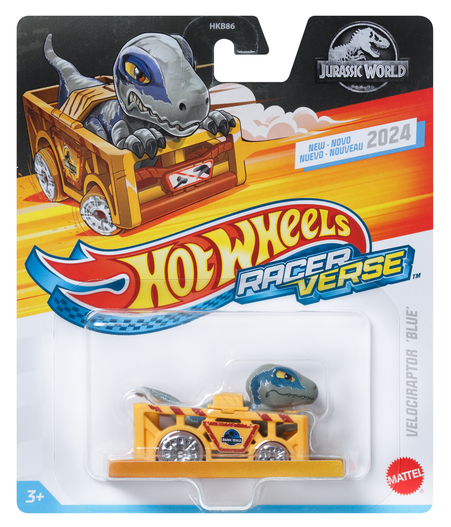 Hot Wheels RacerVerse Ve¨ªculo de Brinquedo Velociraptor Blue