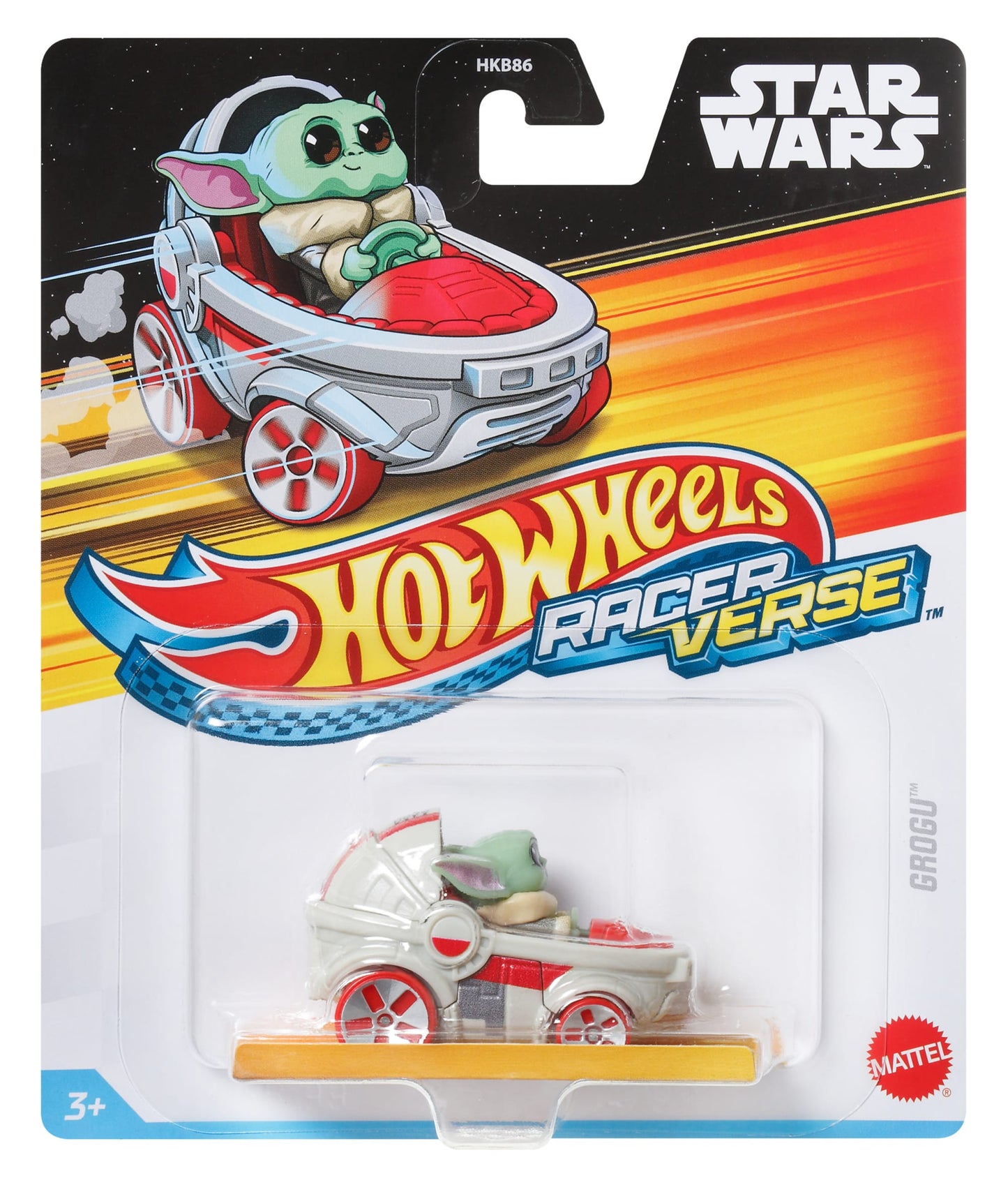 Hot Wheels RacerVerse Veh¨ªculo de Juguete Grogu en Pod