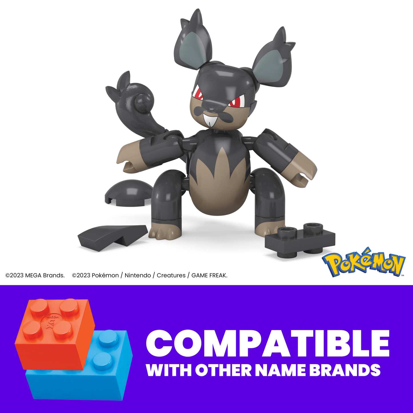 MEGA Pok¨¦mon Alolan Rattata Building Toy Kit, Poseable Action Figure (29 Pieces) For Kids