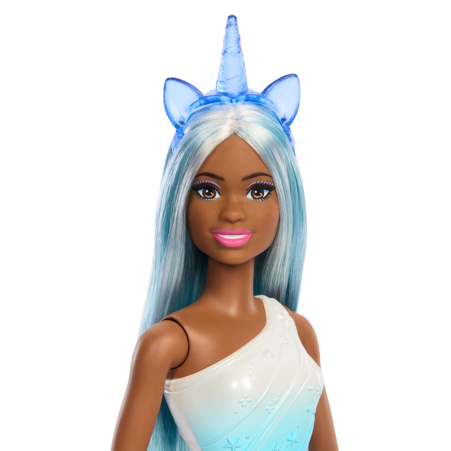 Barbie  Poup¨¦e Licorne, Cheveux Bleus, Tenue Ombr¨¦e et Accessoires