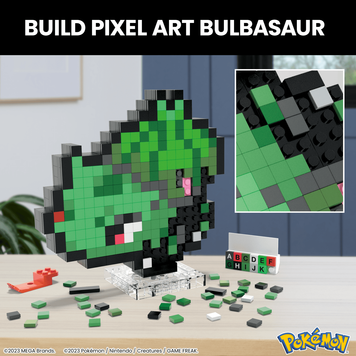 MEGA Pok¨¦mon Bulbasaur Building Toy Kit (374 Pieces) Retro Set For Collectors