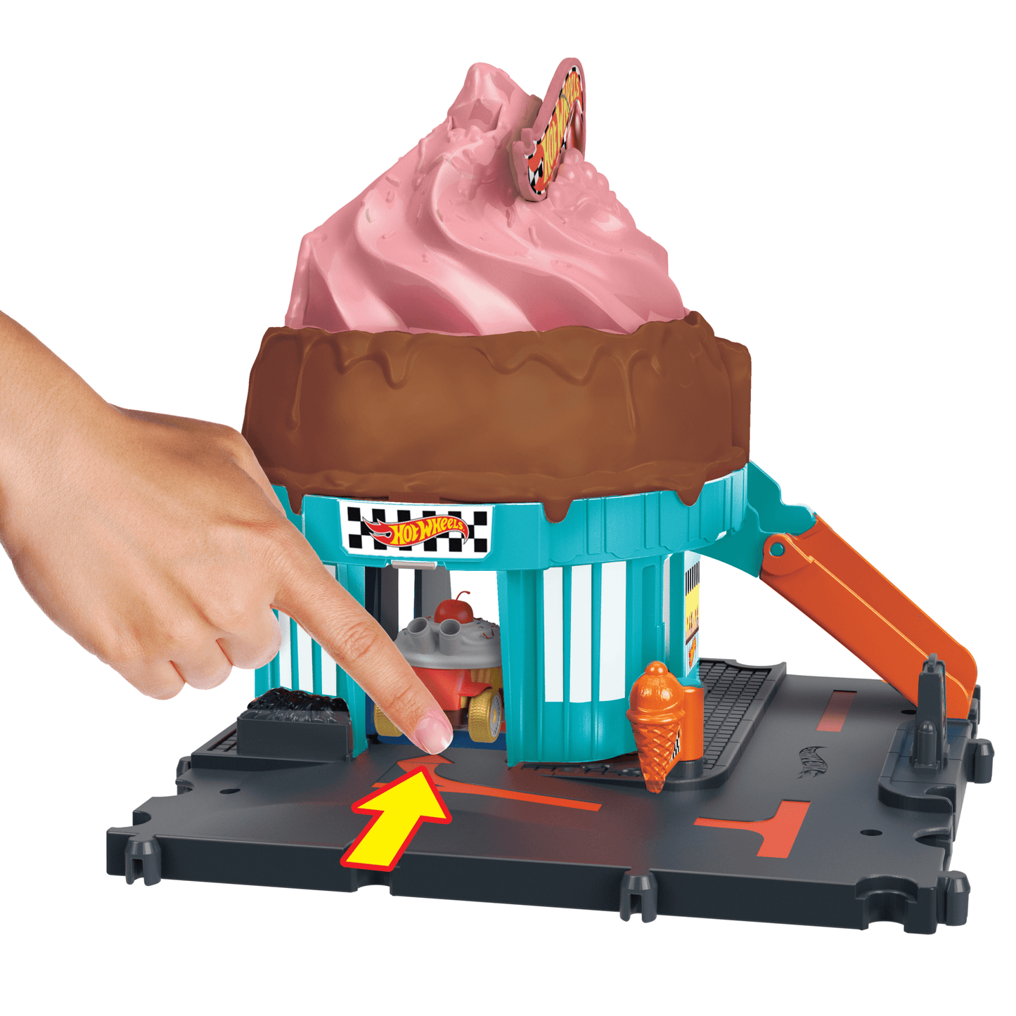 Hot Wheels City Pista de Juguete Helader¨ªa