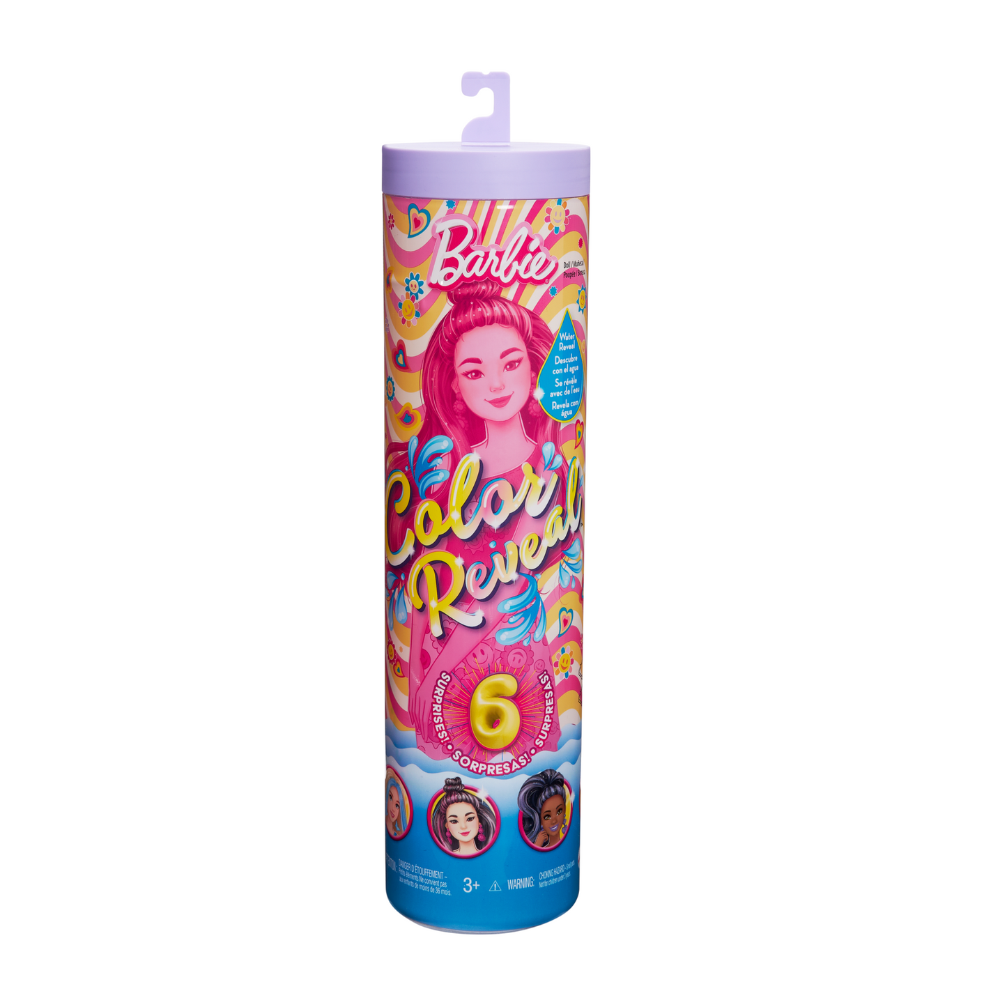 Barbie Color Reveal S¨¦rie Groovy Poup¨¦e et Accessoires, 6 Surprises