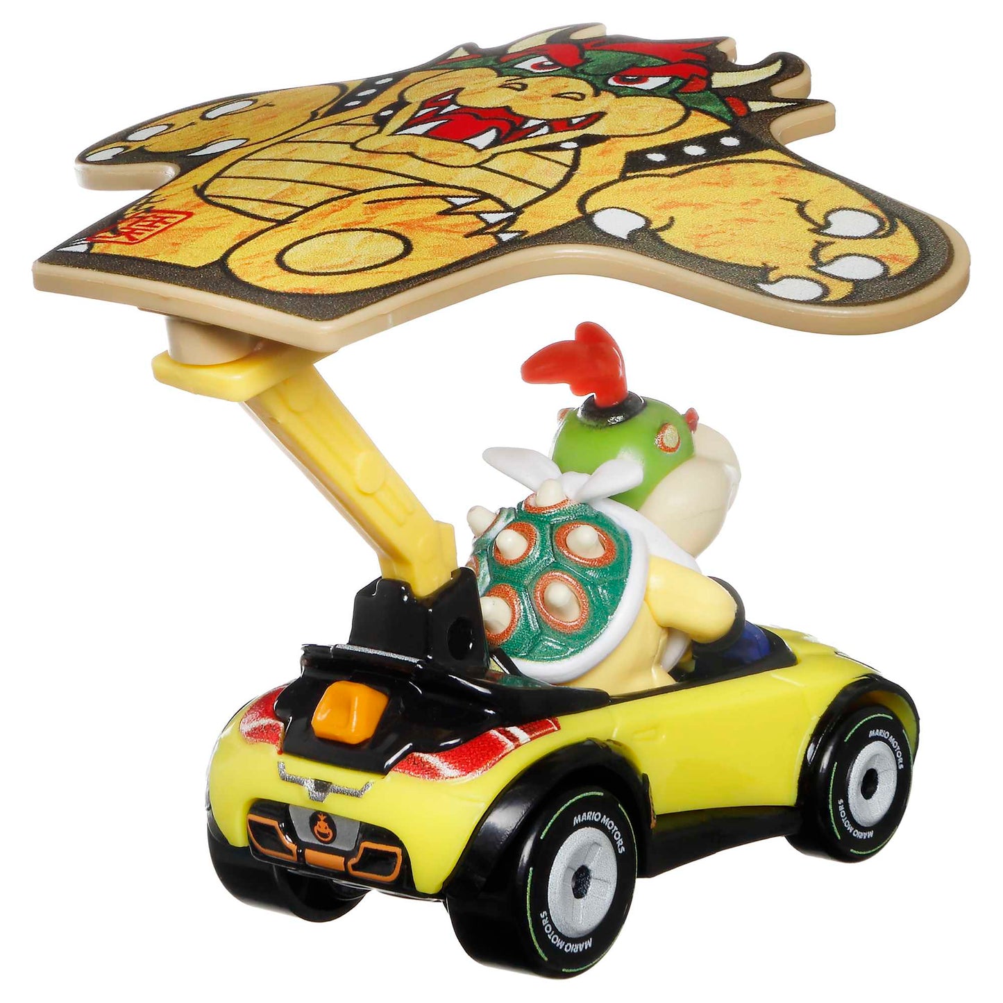 Hot Wheels Mario Kart Veh¨ªculo de Juguete Bowser Jr Sports Coupe con Bowser Kite