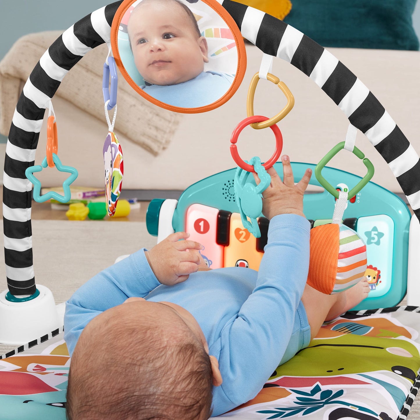 Fisher-Price Baby Gin¨¢sio para Beb¨ºs Pianinho Brilha e Cresce