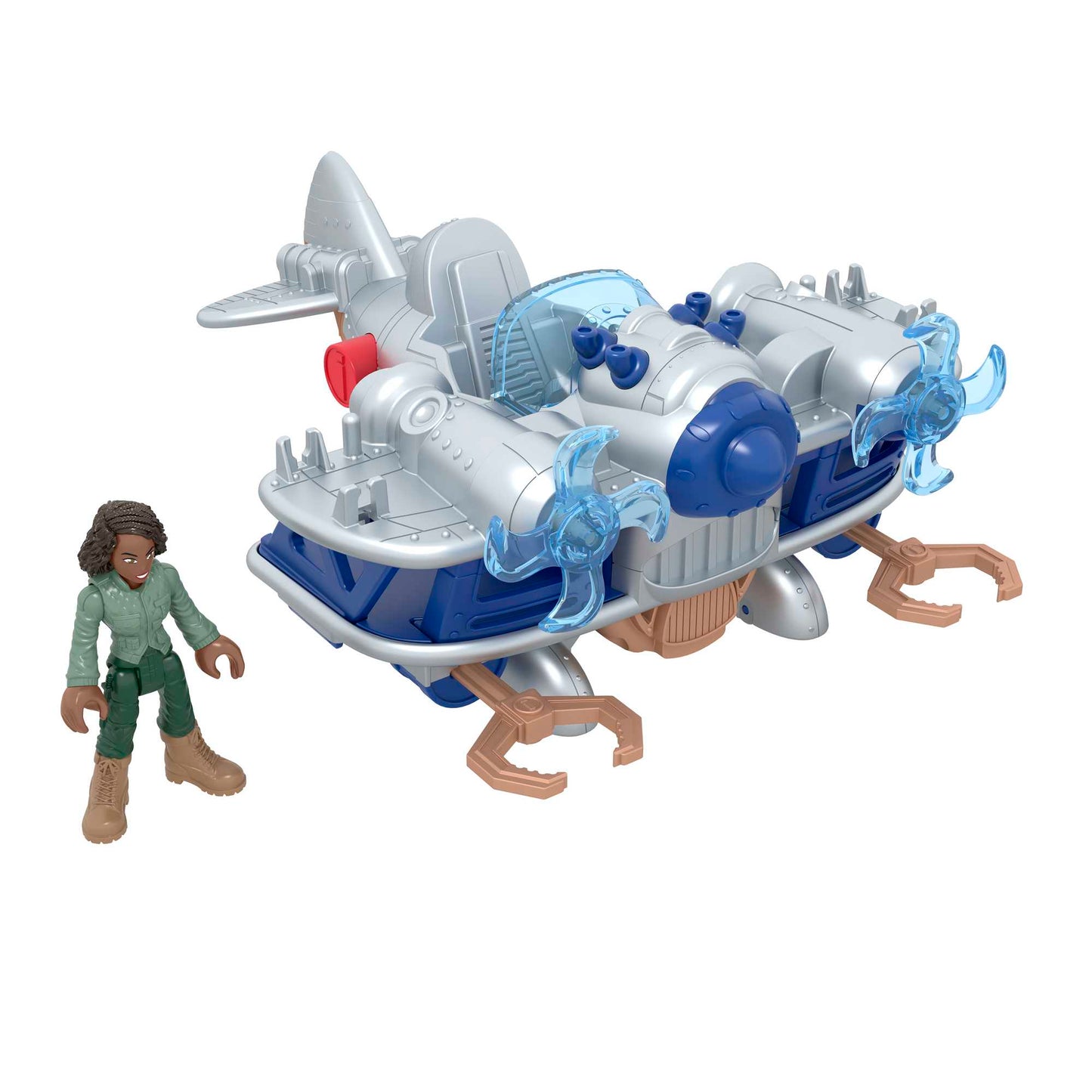 Imaginext-Jurassic World-Kayla et Son Avion-Coffret 4¨¦l¨¦ments