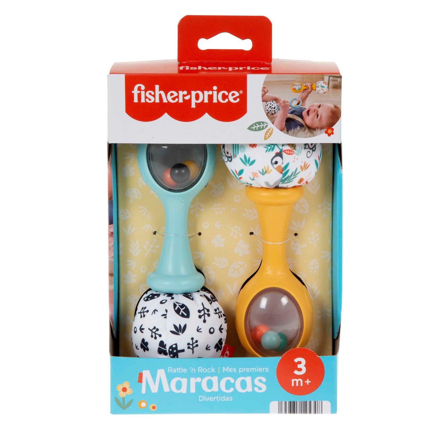 Fisher-Price  Mes Premi¨¨res Maracas, ens. de 2, Contraste ¨¦lev¨¦